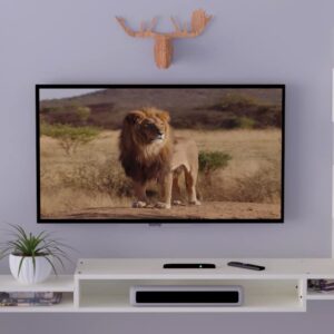 JORDANE High Strength & Durable Wall Mount Engineered Wood TV Entertainment Unit Stand Set Top Box Stand for Living Room White Large (Ideal for up to 65") Screen