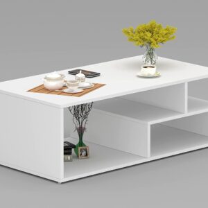 EVAS Engineered Wood Coffee Table/Tea POY/Centre Table for Living Room- Frosty White