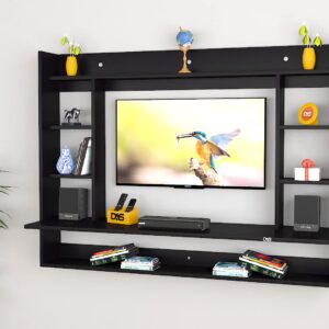 Devin Wall Mount TV Entertainment Unit/Set Top Box Stand for Up to 32" Screen- Black (Engineered Wood)