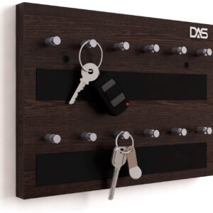 Wall Mounted Home D cor Key Chain Holder/Organizer Key Hooks Wenge (12 Knobs)- Dex