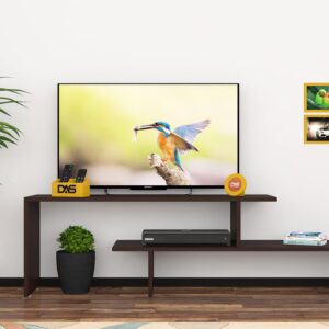 Klaus Floor Standing Engineered Wood Tv Entertainment Unit Display Shelf for Living Room Flowery Wenge- Ideal for Upto 43" Screen