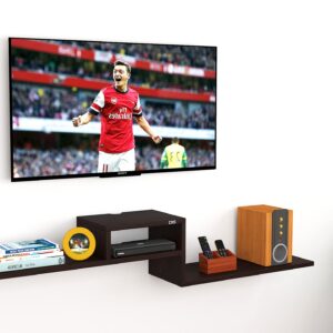 Ambros Wall Mount TV Entertainment Unit/with Set Top Box Stand for Living Room Wenge (Ideal for up to 43") Screen