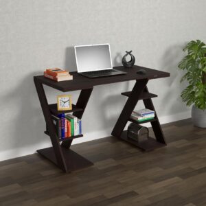 Yana Engineered Wood Study & Computer Table and Office Desk (Colur Flowery Wenge Finish)