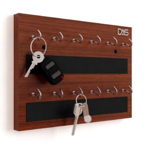 Wall Mounted Home D cor Key Chain Holder/Organizer Key Hooks Classic Walnut (12 Hooks)- Dex
