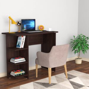 Stefan Engineered Wood Study Table and Office Desk (Colur Flower Wenge Finish)