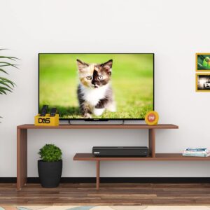 Klaus Floor Standing Engineered Wood Tv Entertainment Unit Display Shelf for Living Room Classic Walnut- Ideal for Upto 43" Screen