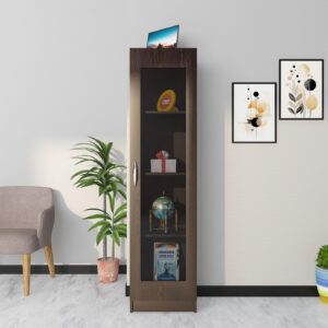 Giona Bookshelf Cabinet Book Rack Organizer with Shelves for Home Library (Colur Flowery Wenge Finish)