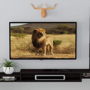 JORDANE High Strength & Durable Wall Mount Engineered Wood TV Entertainment Unit Stand Set Top Box Stand for Living Room Flowery Wenge (Ideal for up to 65") Screen