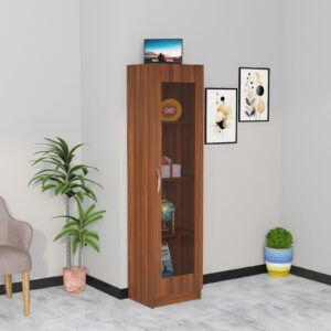 Giona Bookshelf Cabinet Book Rack Organizer with Shelves for Home Library (Colur Classic Walnut Finish)