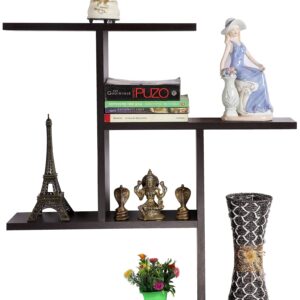 Modern Style Wall Mounted Engineered Wood Wall D cor Shelf/Shelves Display Rack for Living Room- Lauren