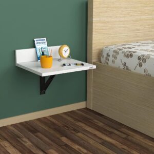 Raquel Engineered Wood Study Desk/Wall Mount Table for Bedroom Frosty White
