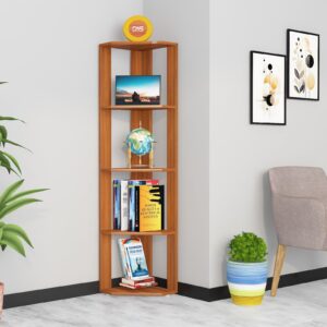 Revolt Wooden Multipurpose Book Storage Display Organizer Rack Showcase Stand Finish Color - Classic Walnut